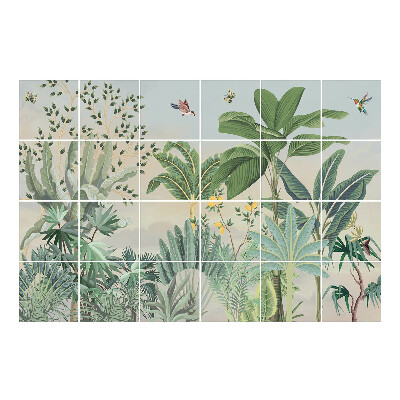 Autocolante pentru gresie Vegetația tropicală