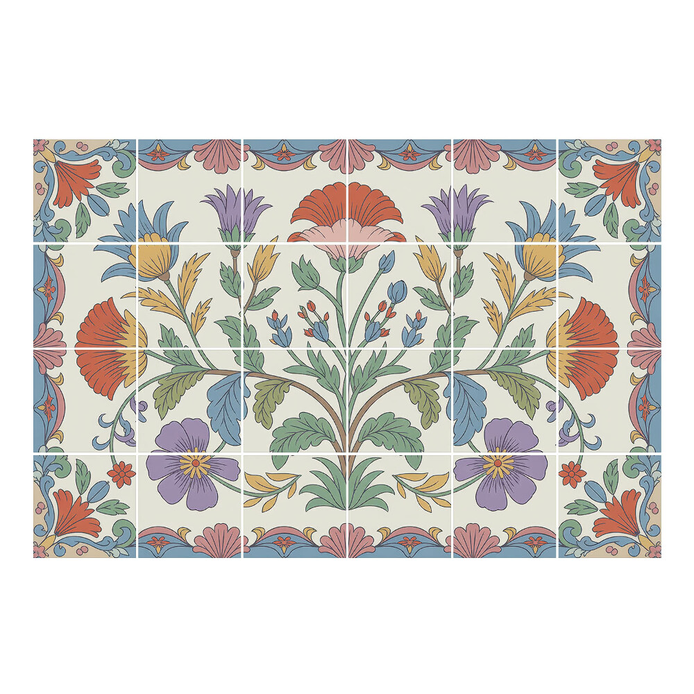 Autocolante gresie si faianta Motiv popular floral