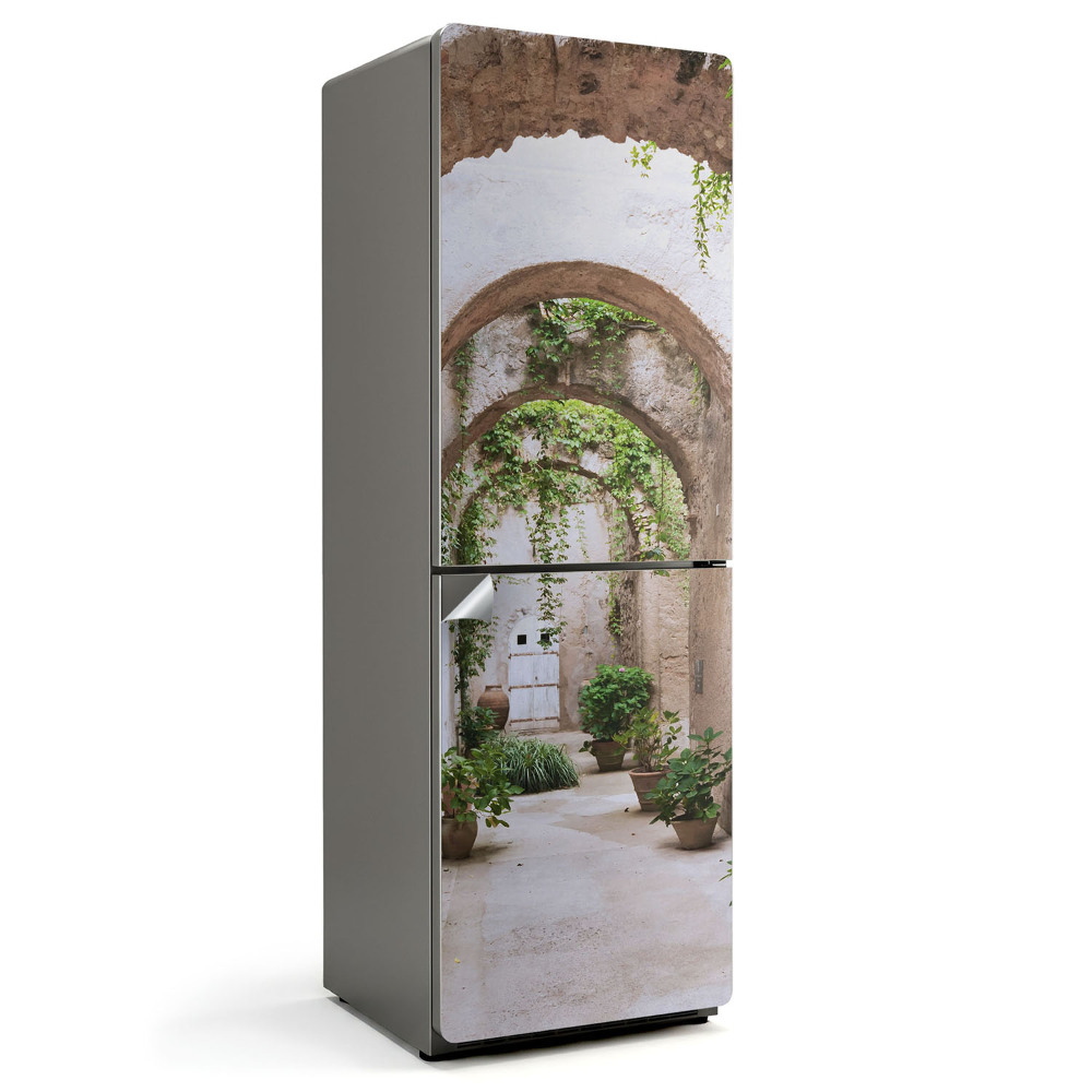 Folie pentru frigider Coridor verde cu plante