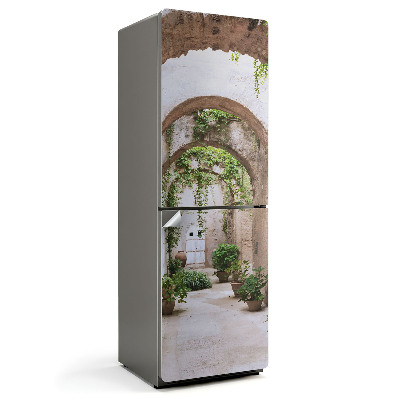 Folie pentru frigider Coridor verde cu plante