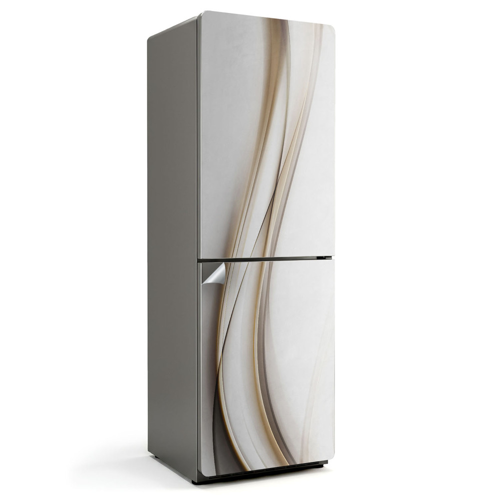 Autocolant pentru frigider Valuri de linii abstracte