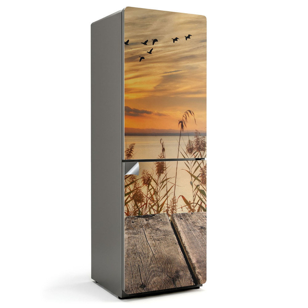 Autocolant pentru frigider Apus de soare peste apă