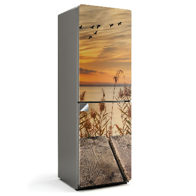 Autocolant pentru frigider Apus de soare peste apă