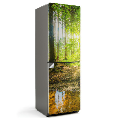 Folie frigider Peisaj forestier cu apă