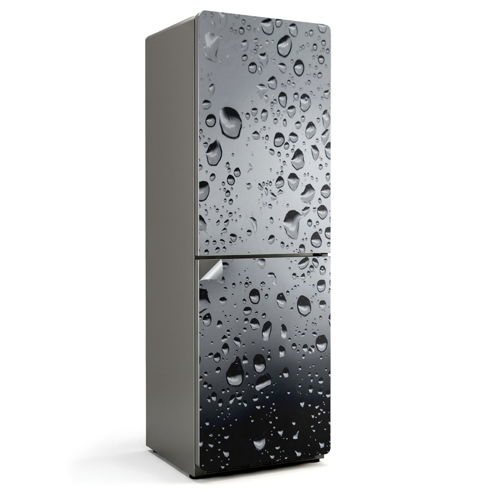 Autocolant pentru frigider Picături pe sticlă