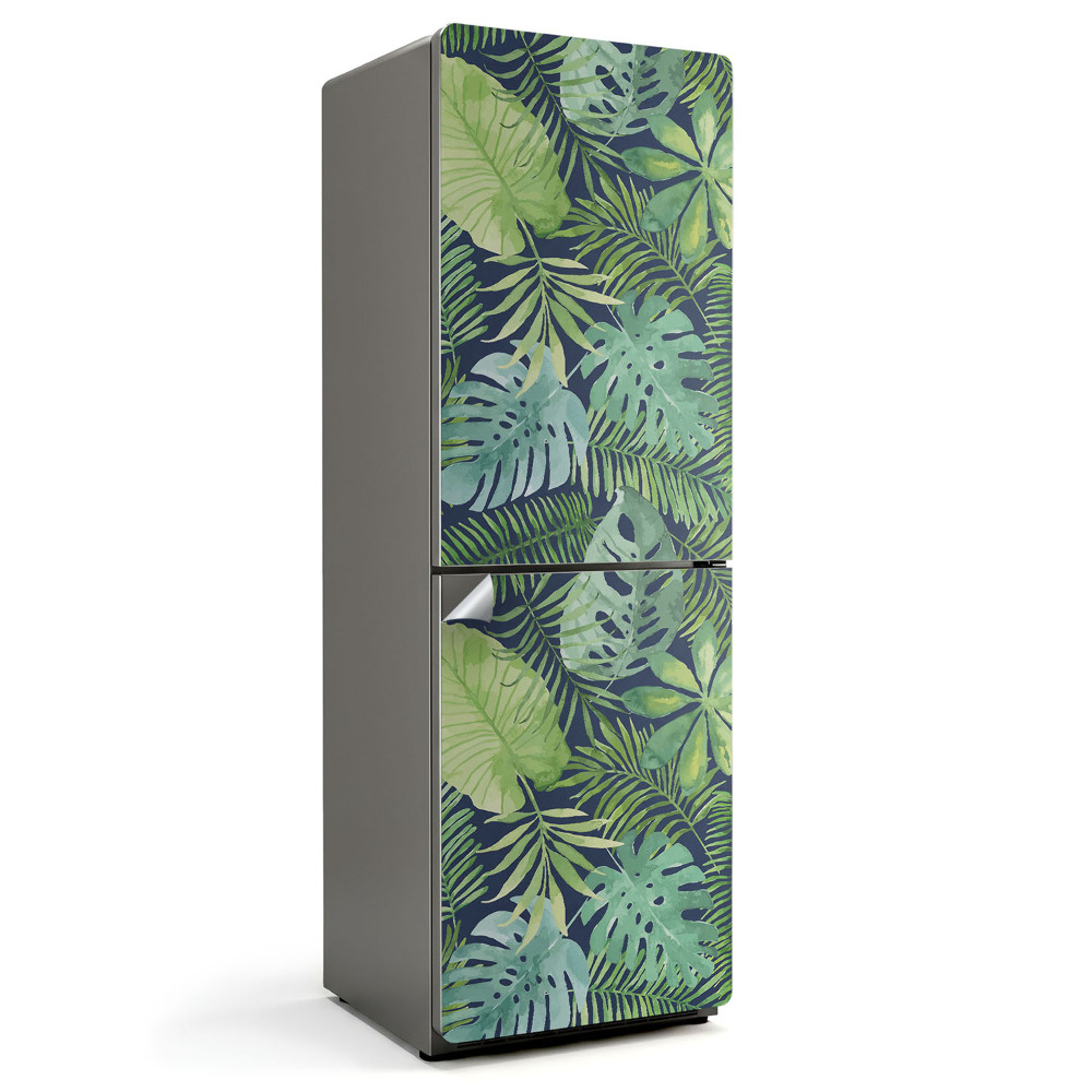 Folie pentru frigider Model de frunze tropicale