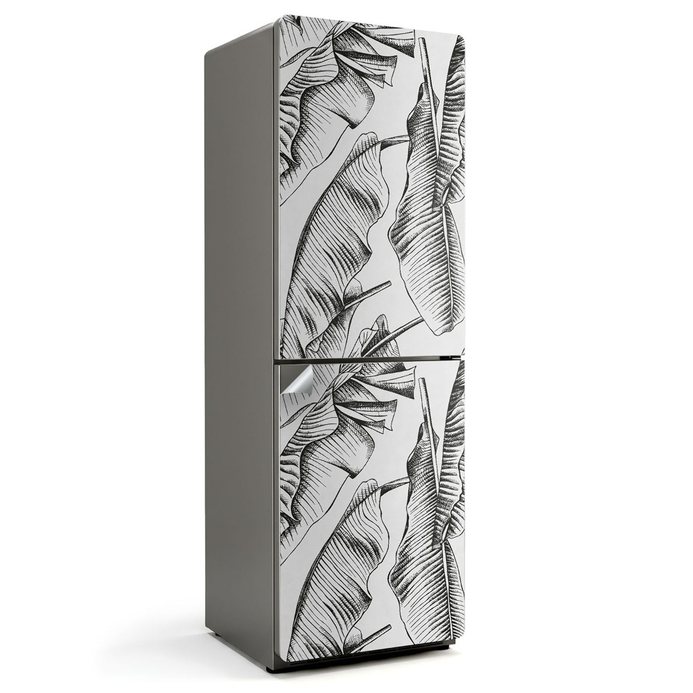 Folie frigider Frunze într-un model artistic