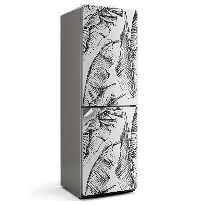 Folie frigider Frunze într-un model artistic