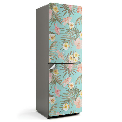 Folie pentru frigider Model de flori tropicale