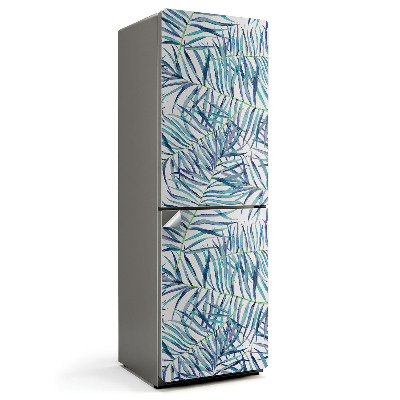 Autocolant pentru frigider Frunze în stil tropical