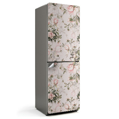 Folie pentru frigider Model floral cu trandafiri