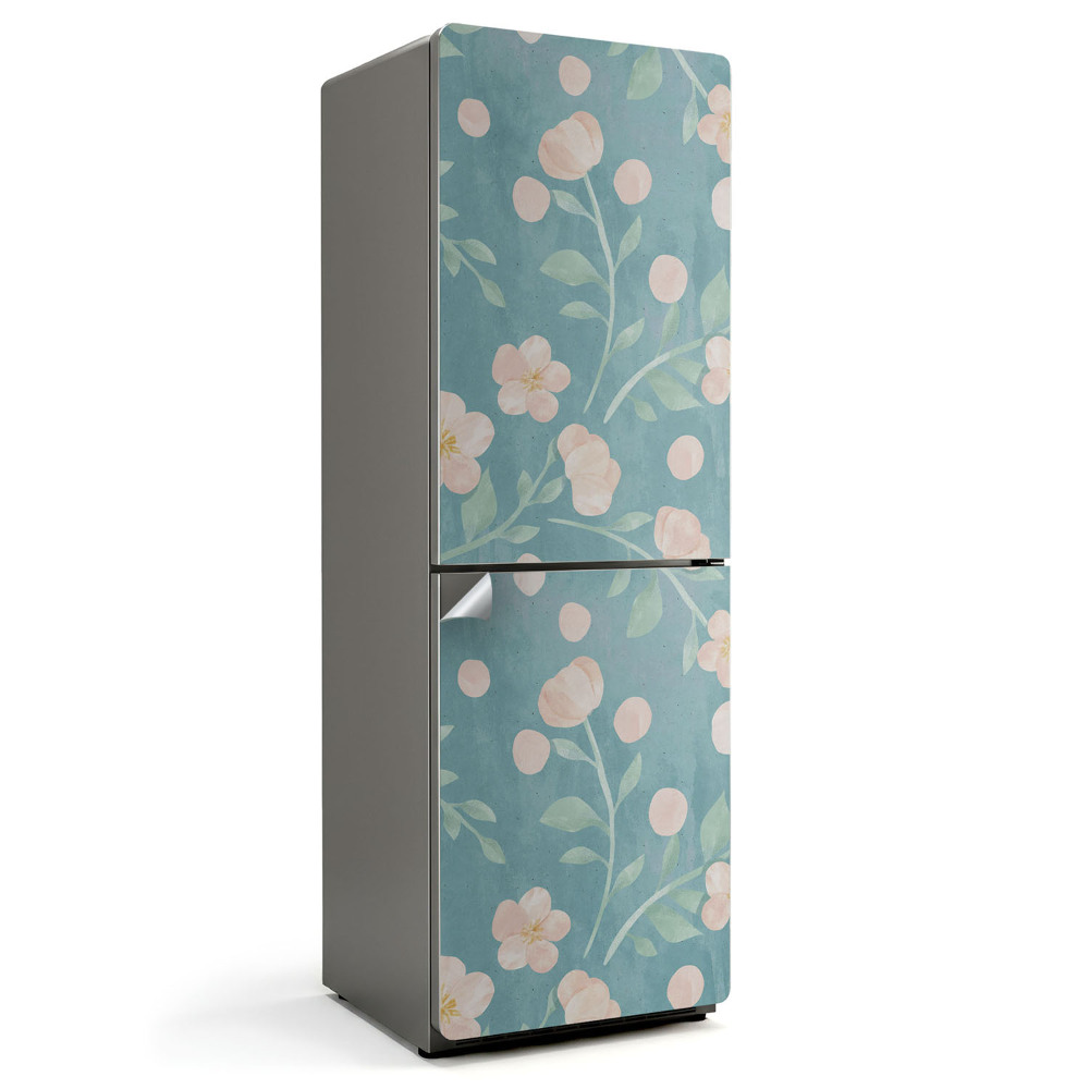 Folie pentru frigider Model floral pastelat
