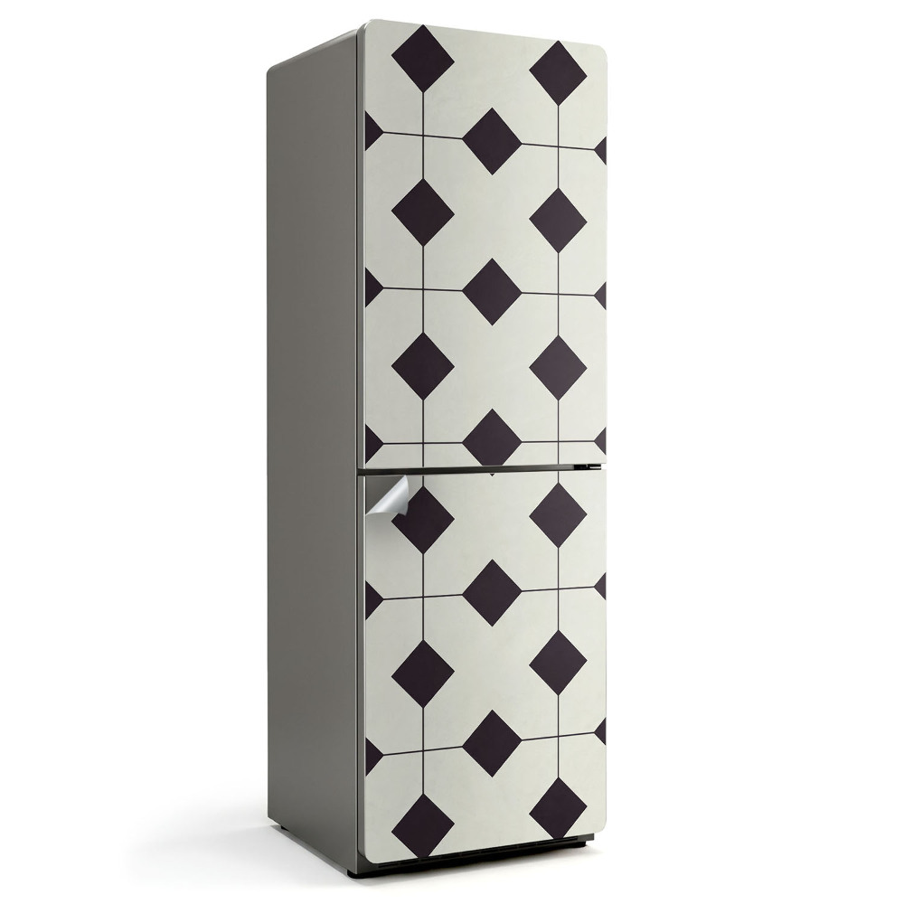 Autocolant pentru frigider Geometria romburilor într-o grilă