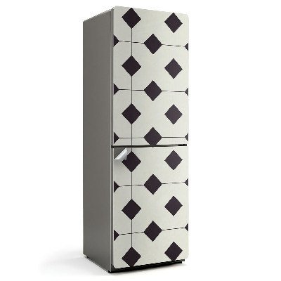 Autocolant pentru frigider Geometria romburilor într-o grilă