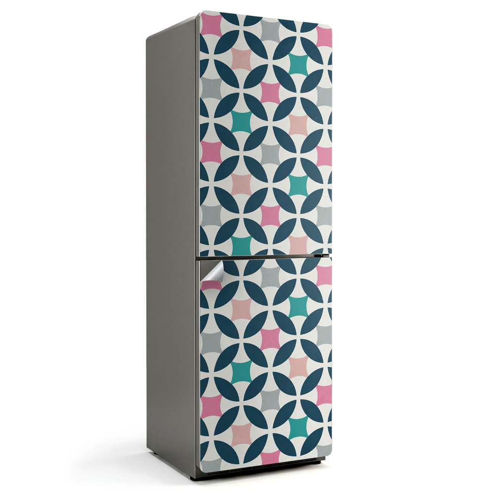 Autocolant pentru frigider Model geometric cu cercuri