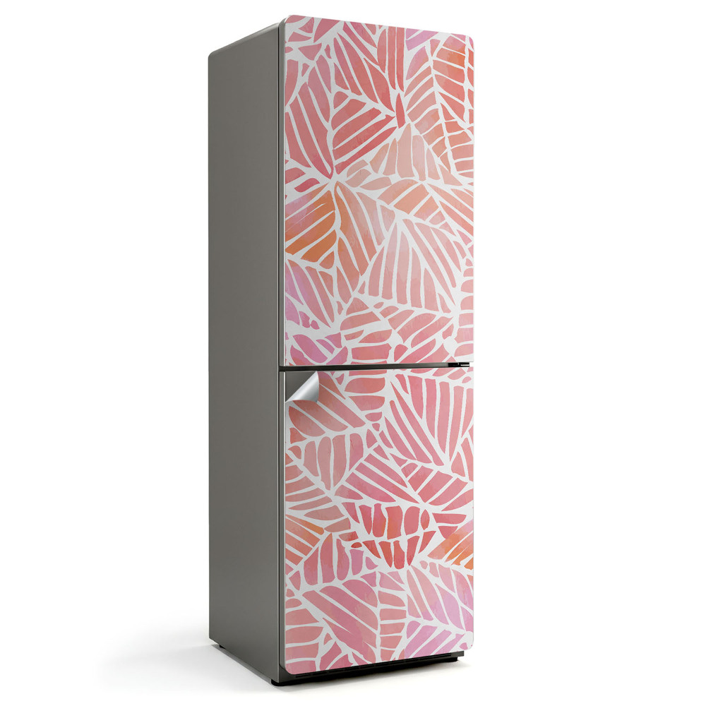 Folie pentru frigider Model de frunze în pasteluri