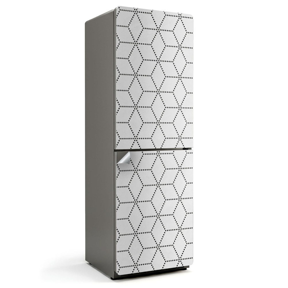 Folie pentru frigider Model de diamant într-o grilă