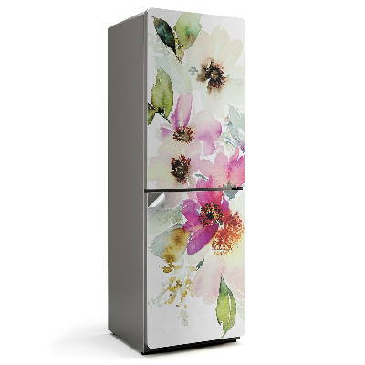 Autocolant pentru frigider Model floral de acuarelă