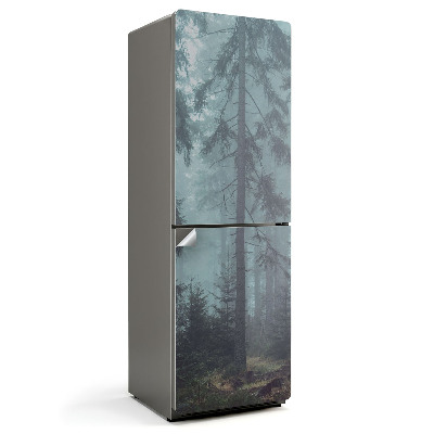 Autocolant pentru frigider Peisaj de pădure încețoșată