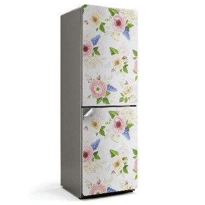 Folie pentru frigider Model floral în pasteluri
