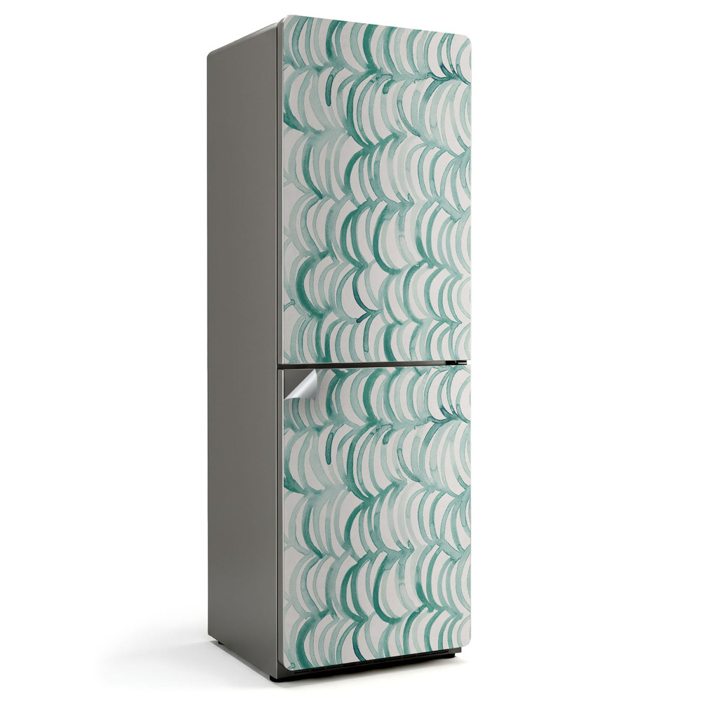 Autocolant pentru frigider Valuri într-un model armonios