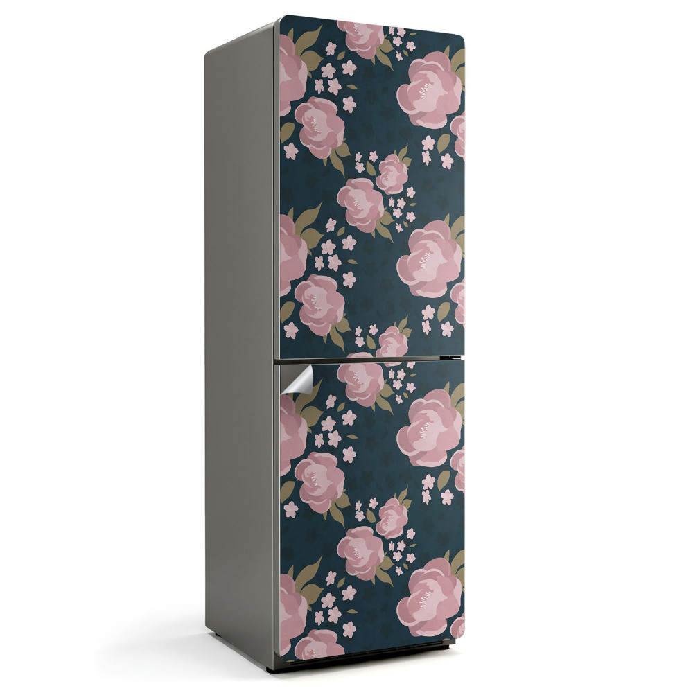 Autocolant pentru frigider Model floral simplu