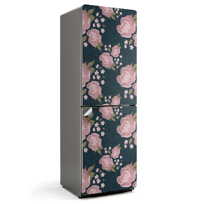 Autocolant pentru frigider Model floral simplu