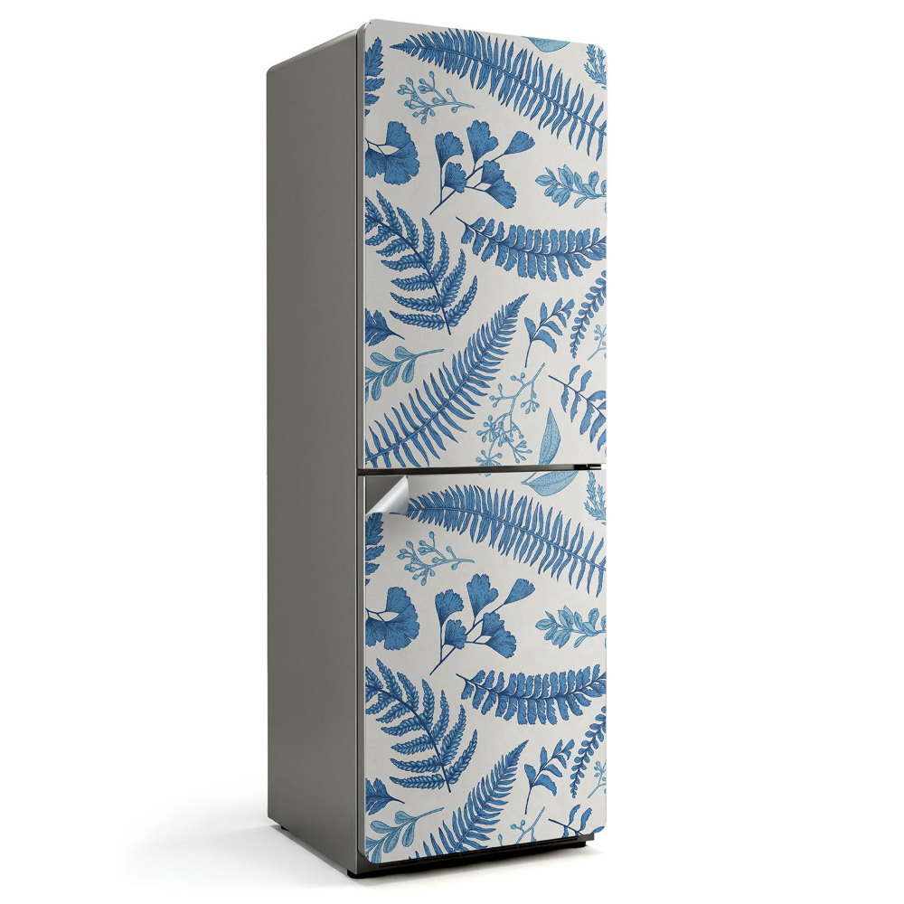 Folie pentru frigider Motive minimaliste cu frunze