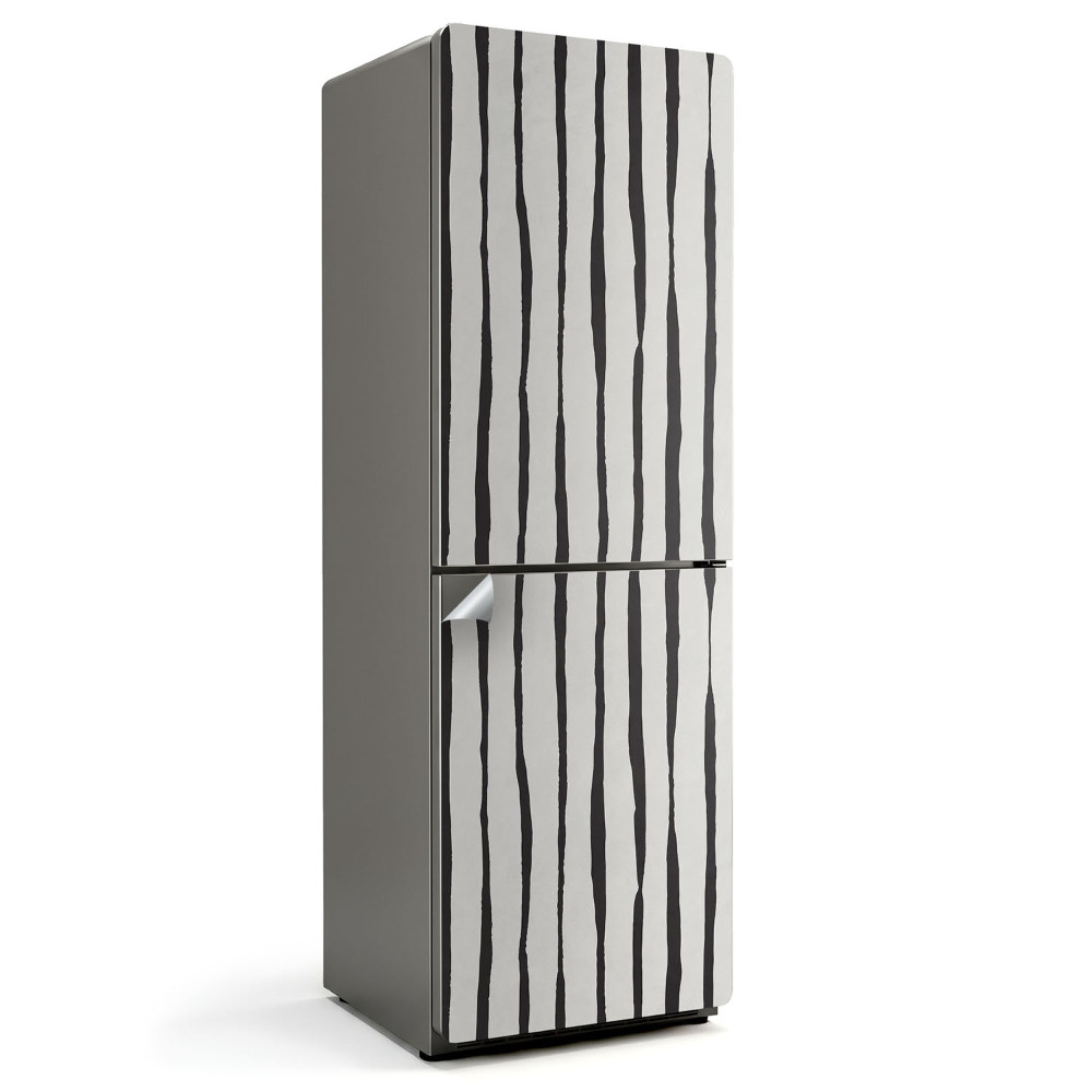 Autocolant pentru frigider Dungi verticale distorsionate