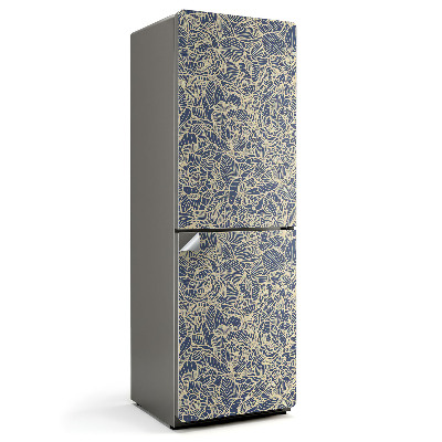 Autocolant pentru frigider Model de linie florală