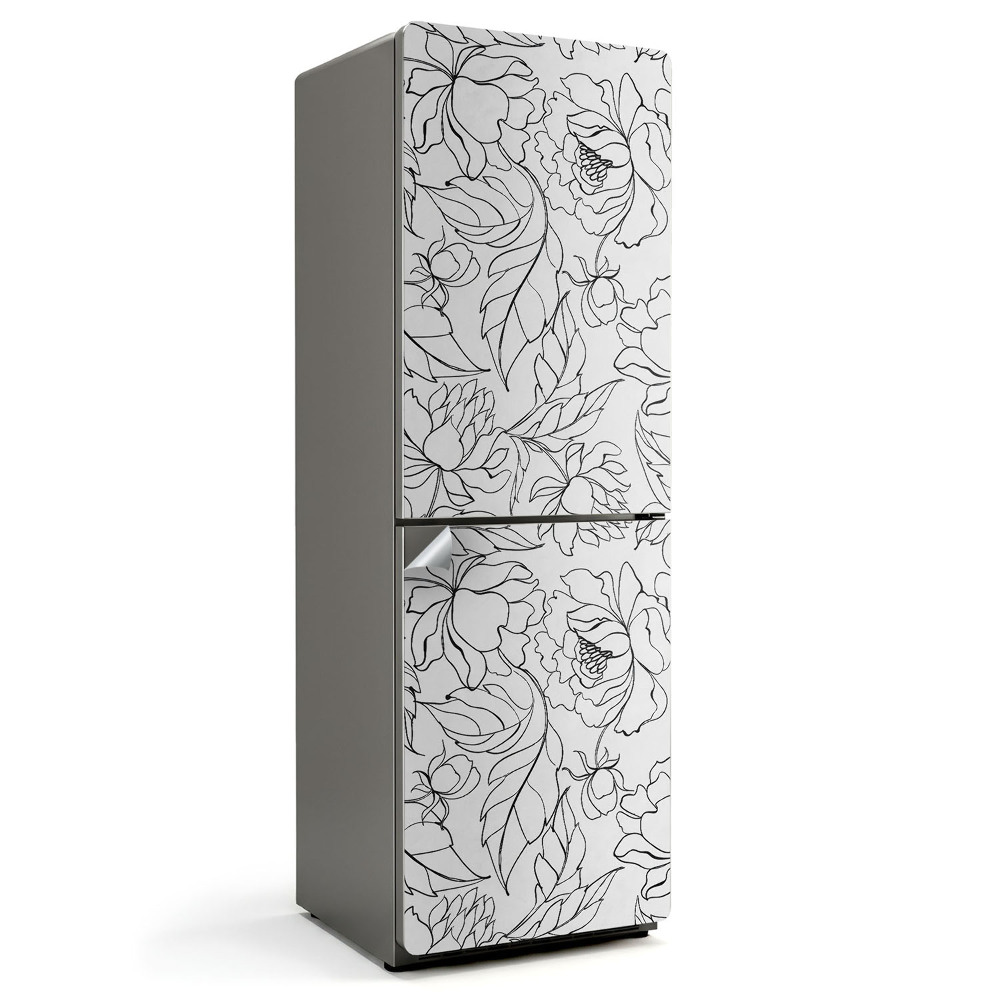 Folie frigider Model liniar floral