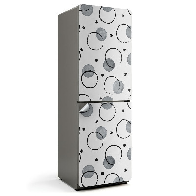 Autocolant pentru frigider Cercuri și puncte abstracte