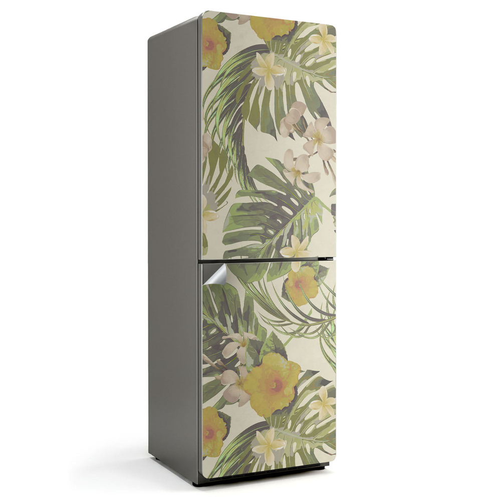 Folie pentru frigider Model de plante tropicale