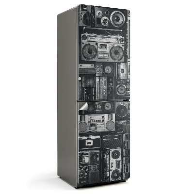 Autocolant pentru frigider Echipament audio retro