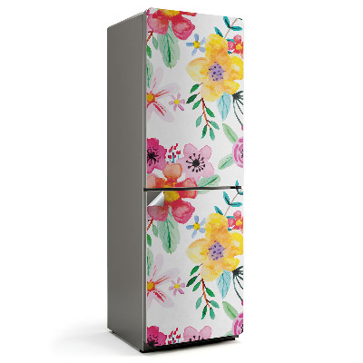 Folie frigider Model floral în acuarelă