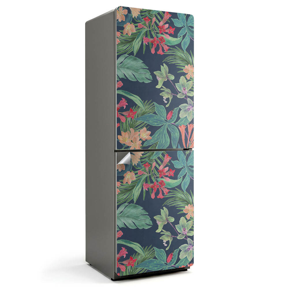 Folie frigider Model floral tropical