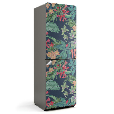 Folie frigider Model floral tropical