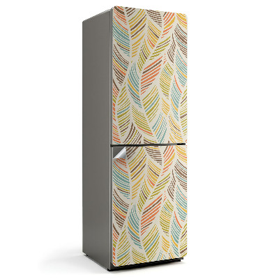 Folie pentru frigider Model de frunze în valuri