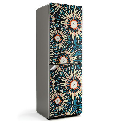 Autocolant pentru frigider Model floral cu raze