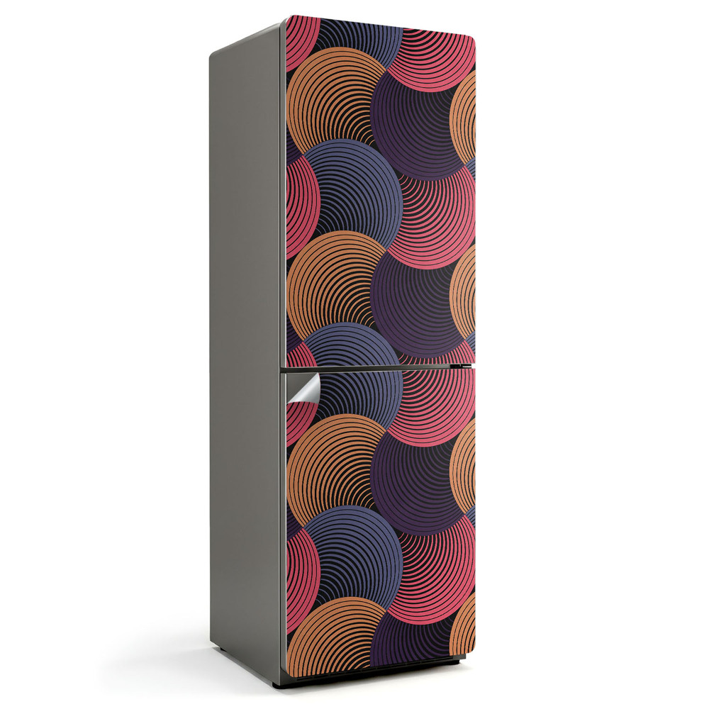 Autocolant pentru frigider Valuri cu linii dinamice