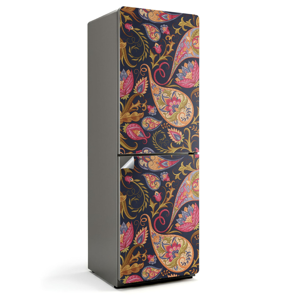 Folie pentru frigider Model de plante cu ornamente