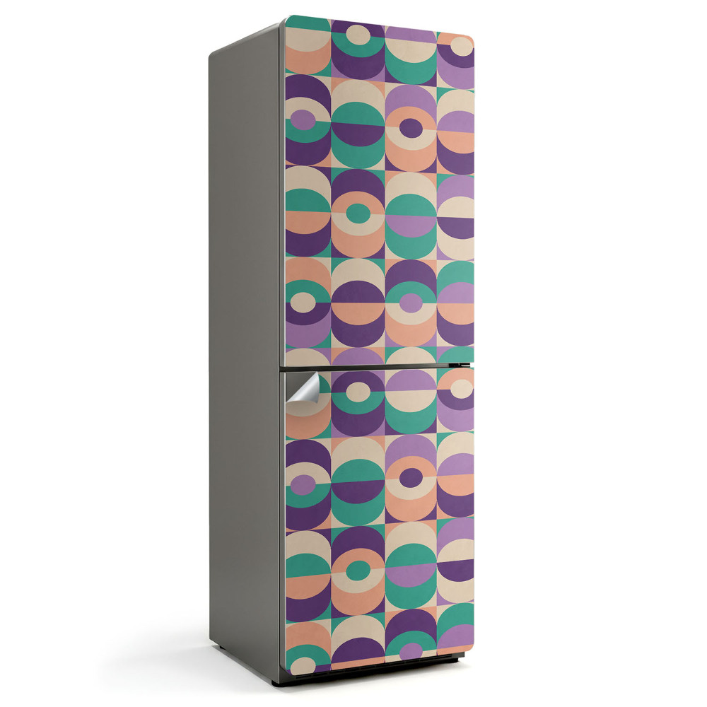 Autocolant pentru frigider Modele ovale geometrice