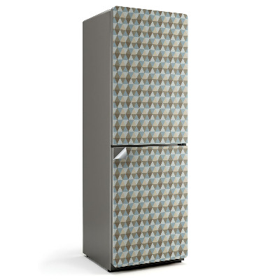 Autocolant pentru frigider Model de diamant într-o grilă