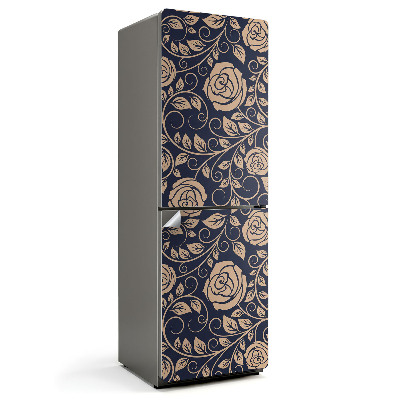 Folie pentru frigider Model floral cu frunze