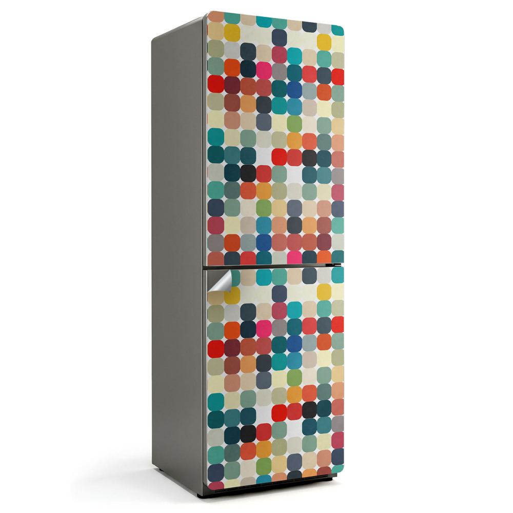 Folie pentru frigider Modele ovale colorate