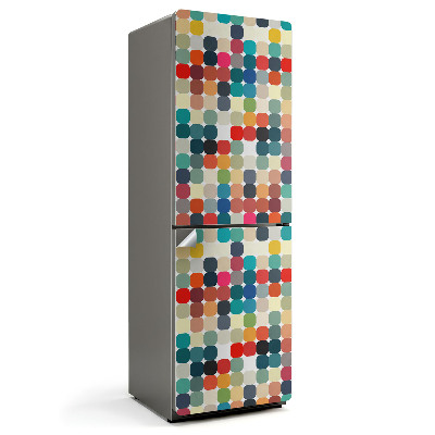 Folie pentru frigider Modele ovale colorate