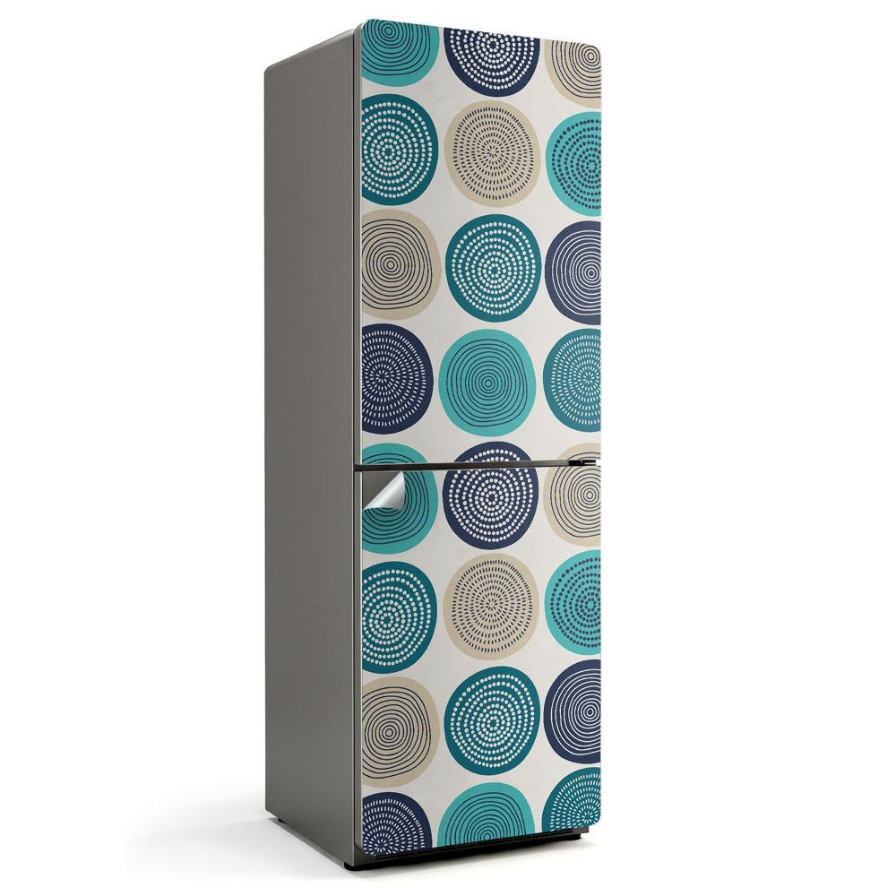 Autocolant pentru frigider Modele de cerc și spirală