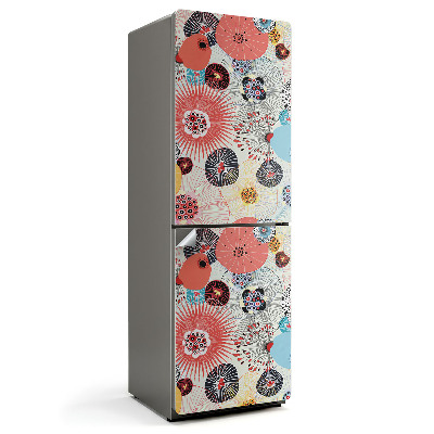 Folie frigider Modele florale abstracte