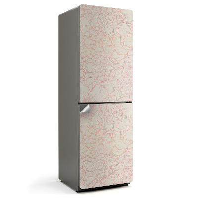 Folie pentru frigider Model floral în linii