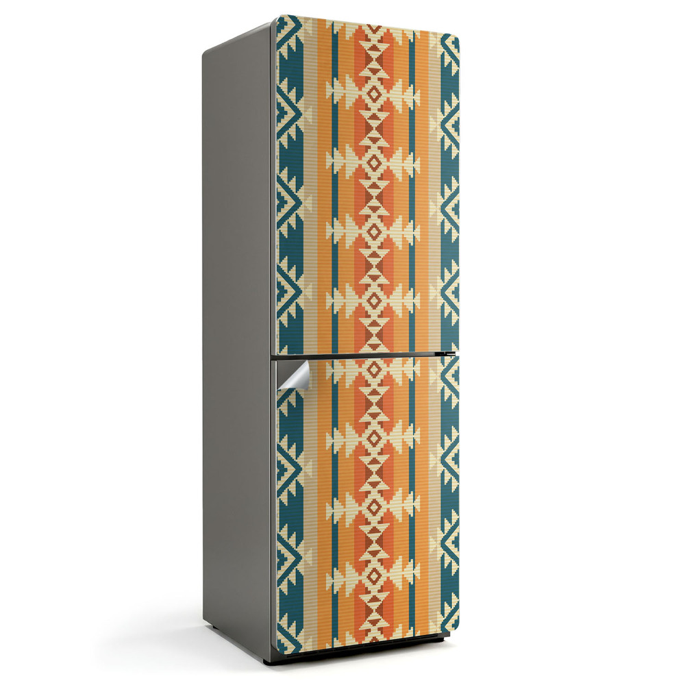 Autocolant pentru frigider Model etnic cu dungi